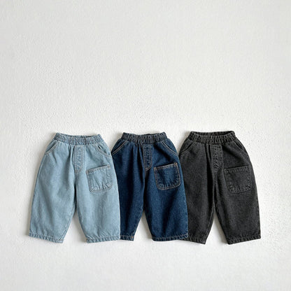 Toddler W25 Warm Denim Pull - On Pants (1 - 6y) - 3 Colors kids outfit