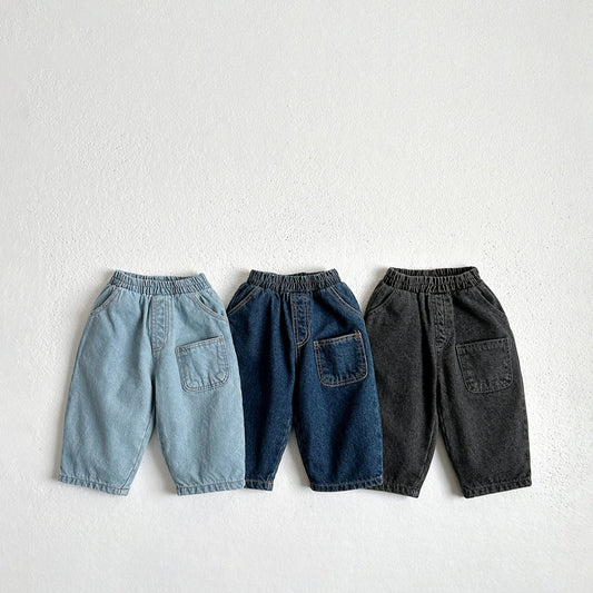 Toddler W25 Warm Denim Pull - On Pants (1 - 6y) - 3 Colors kids outfit