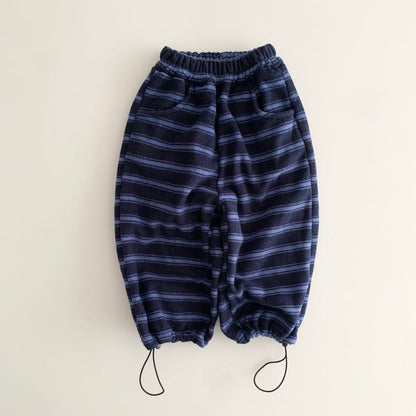 Toddler W25 Warm Fleece Stripe Adjustable Hem Jogger Pants (1 - 7y) - 2 Colors kids outfit