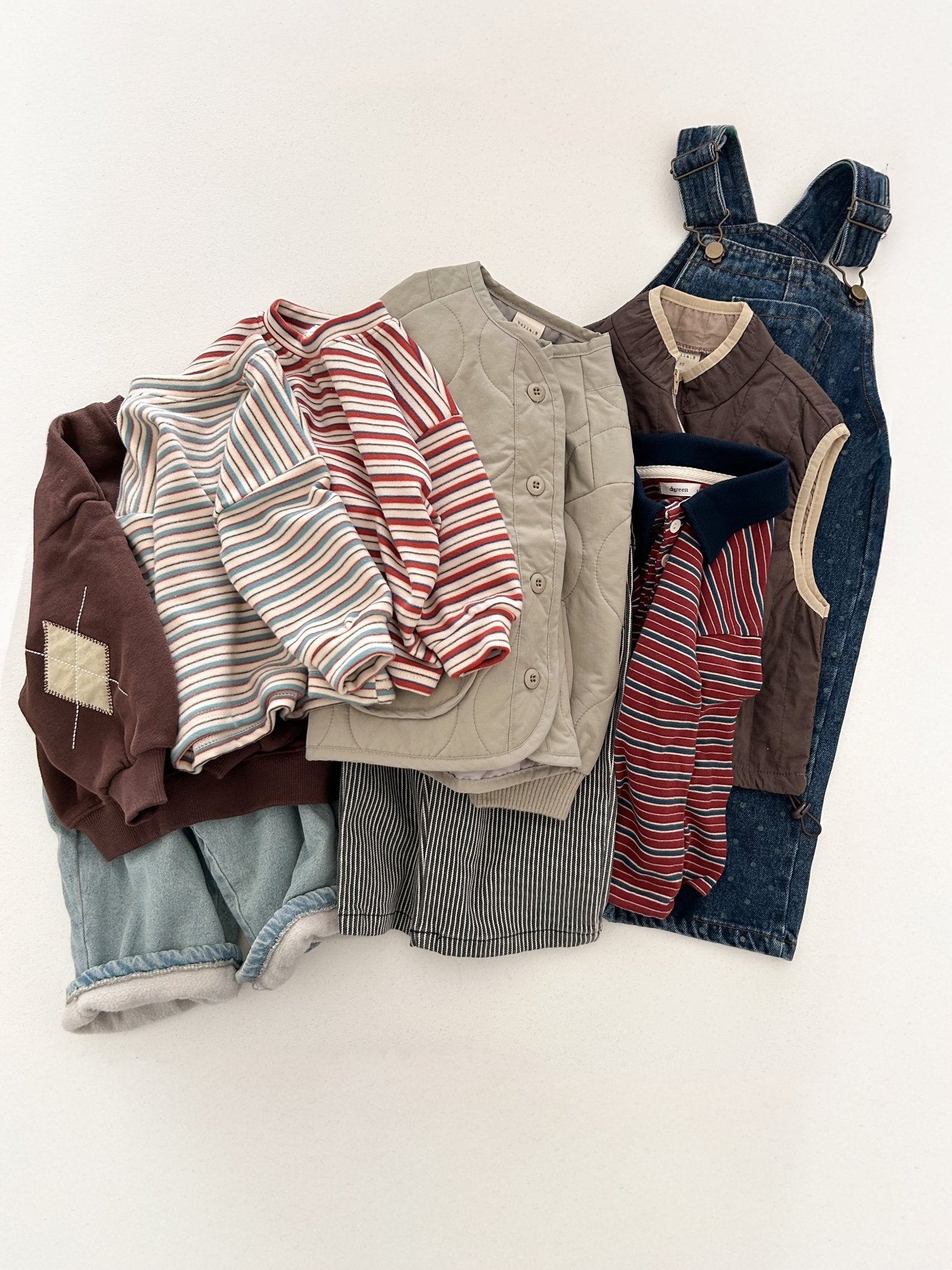 Toddler W25 Warm Fleece Stripe Long Sleeve Top (4m - 6y) - 2 Colors kids outfit