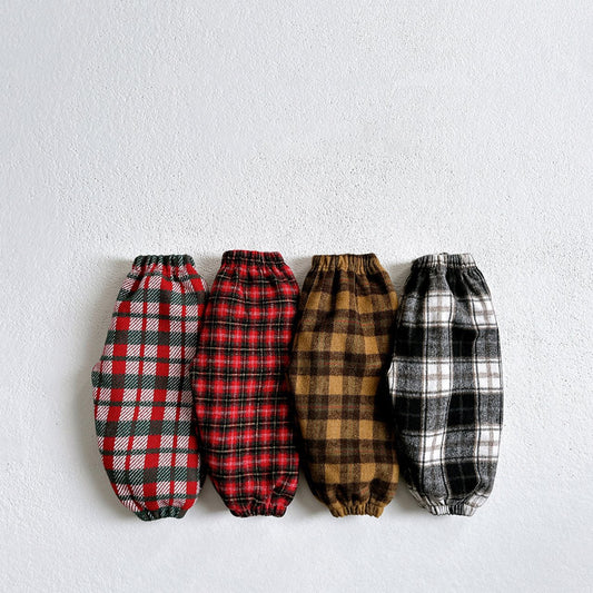 Toddler W25 Warm Plaid Jogger Pants (1 - 6y) - 4 Colors kids outfit