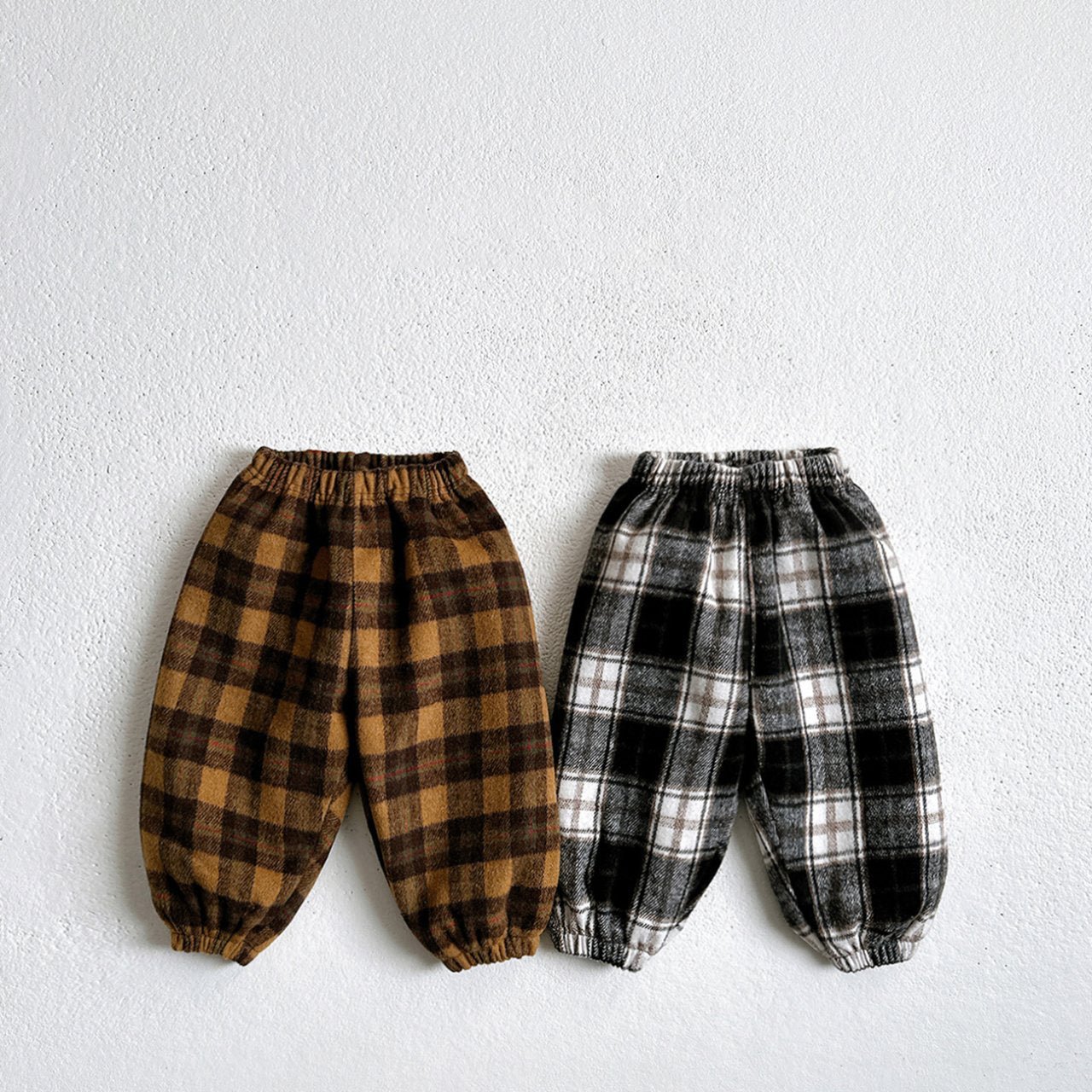 Toddler W25 Warm Plaid Jogger Pants (1 - 6y) - 4 Colors kids outfit