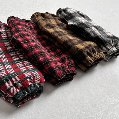Toddler W25 Warm Plaid Jogger Pants (1 - 6y) - 4 Colors kids outfit