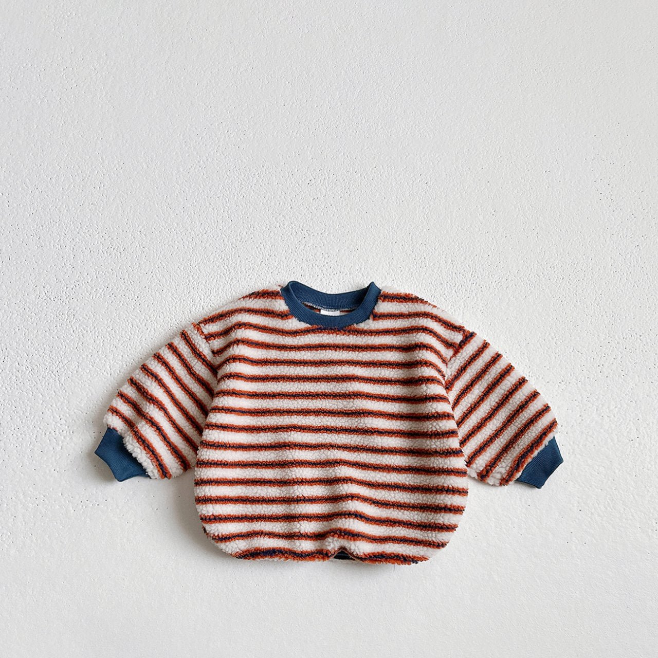 Toddler W25 Warm Stripe Sherpa Long Sleeve Sweaetshirt (1 - 6y) - 3 Colors kids outfit