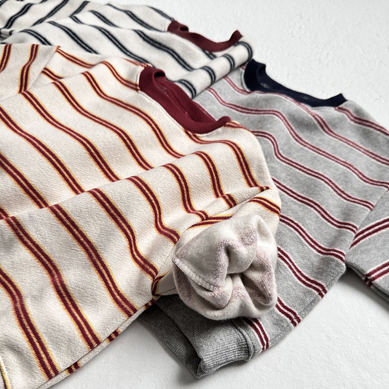 Toddler W25 Warm Stripe Sweatshirt and Jogger Pants Set (1 - 6y) - 3 Colors kids outfit