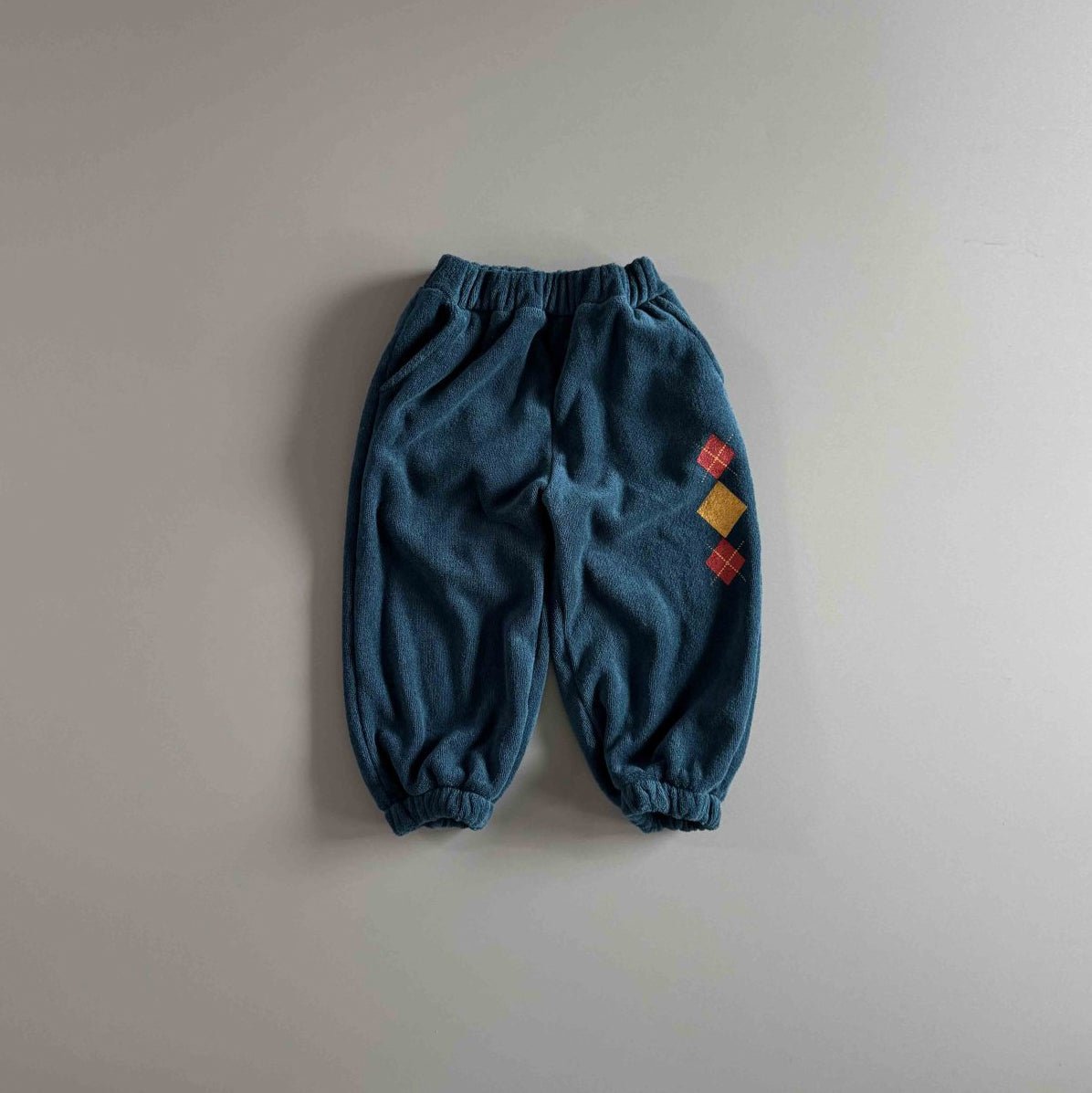 Toddler W25 Warm Terry Cloth Argyle Jogger Pants (3 - 7y) - 2 Colors kids outfit