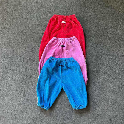 Toddler W26 Side Tape Polka Dot Velour Jogger Pants (2-6y) - 3 Colors kids outfit