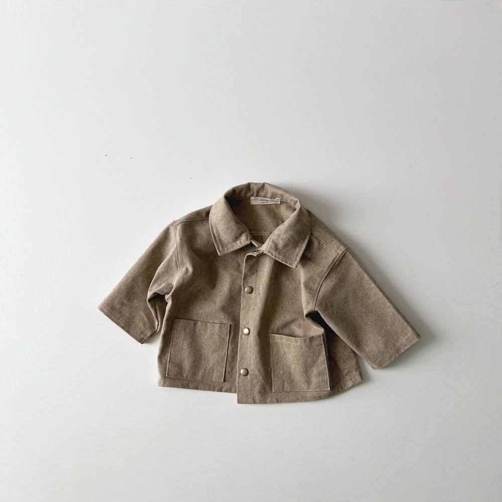 Toddler Washed Fabric Pocket Jacket (1 - 6y) - 2 Colors kids outfit