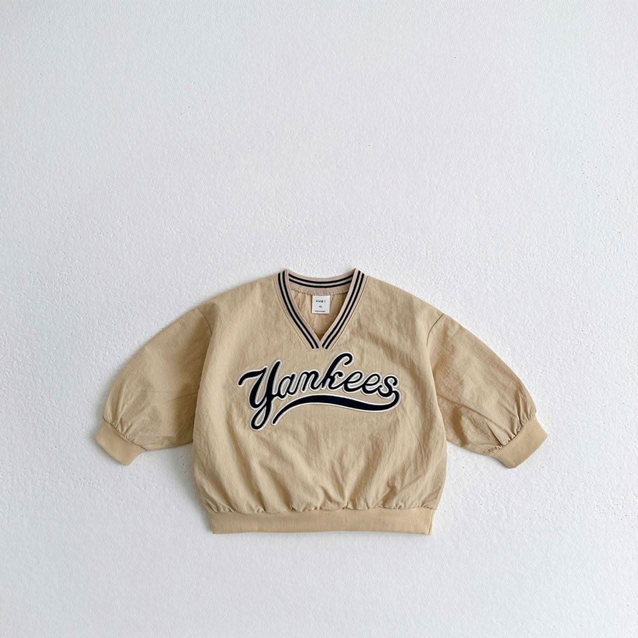 Toddler/Junior Embroidery Long Sleeve V-neck Pullover (1-10y) - 3 Colors kids outfit