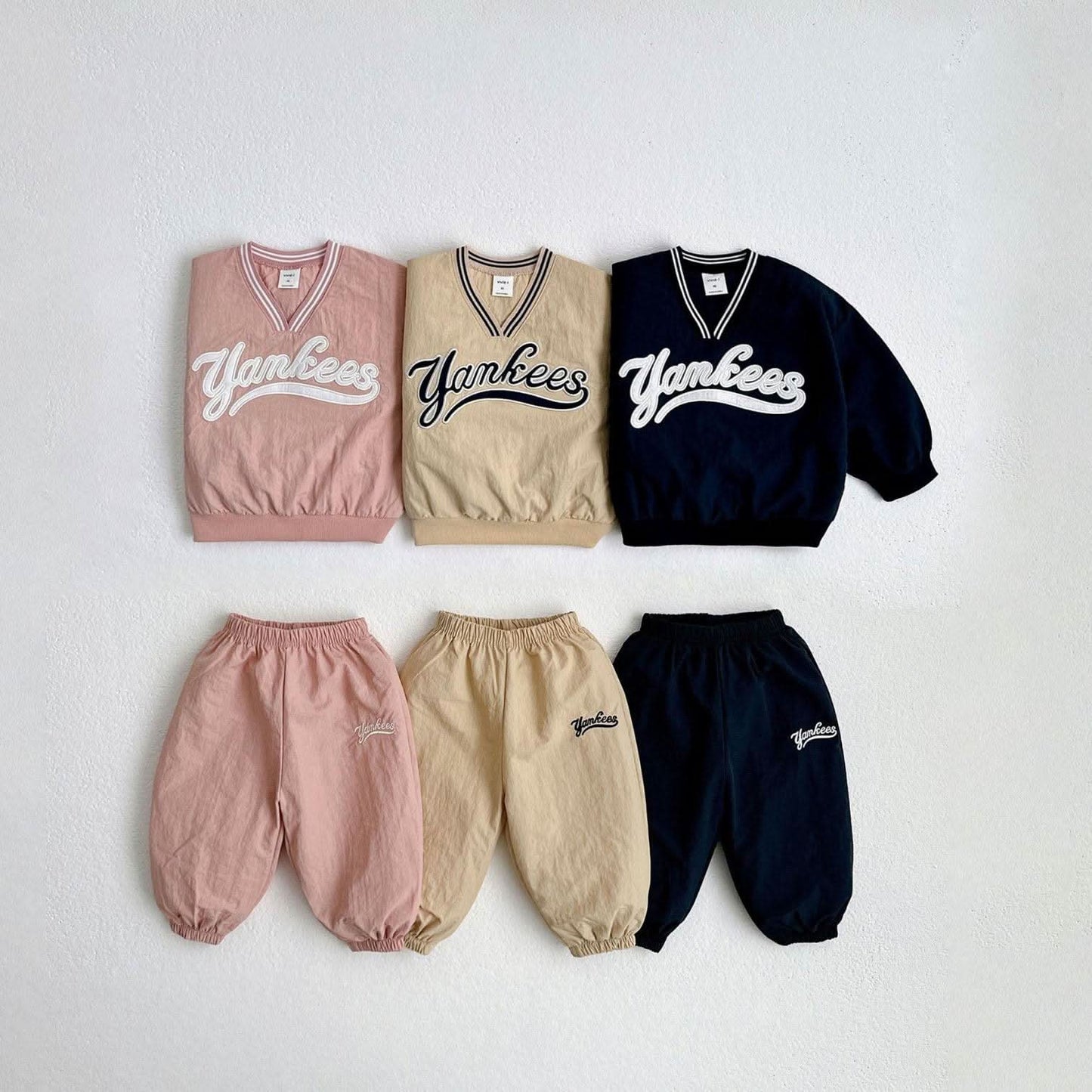 Toddler/Junior Embroidery Long Sleeve V-neck Pullover (1-10y) - 3 Colors kids outfit