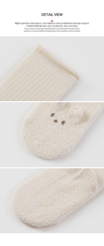 Baby Bear Socks (0-4T) - Beige - AT NOON STORE