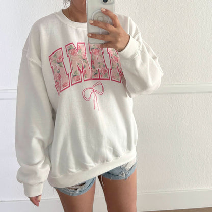 Women's Rose MAMA Bow Graphic Sweatshirt - 3 Colors kids outfit
