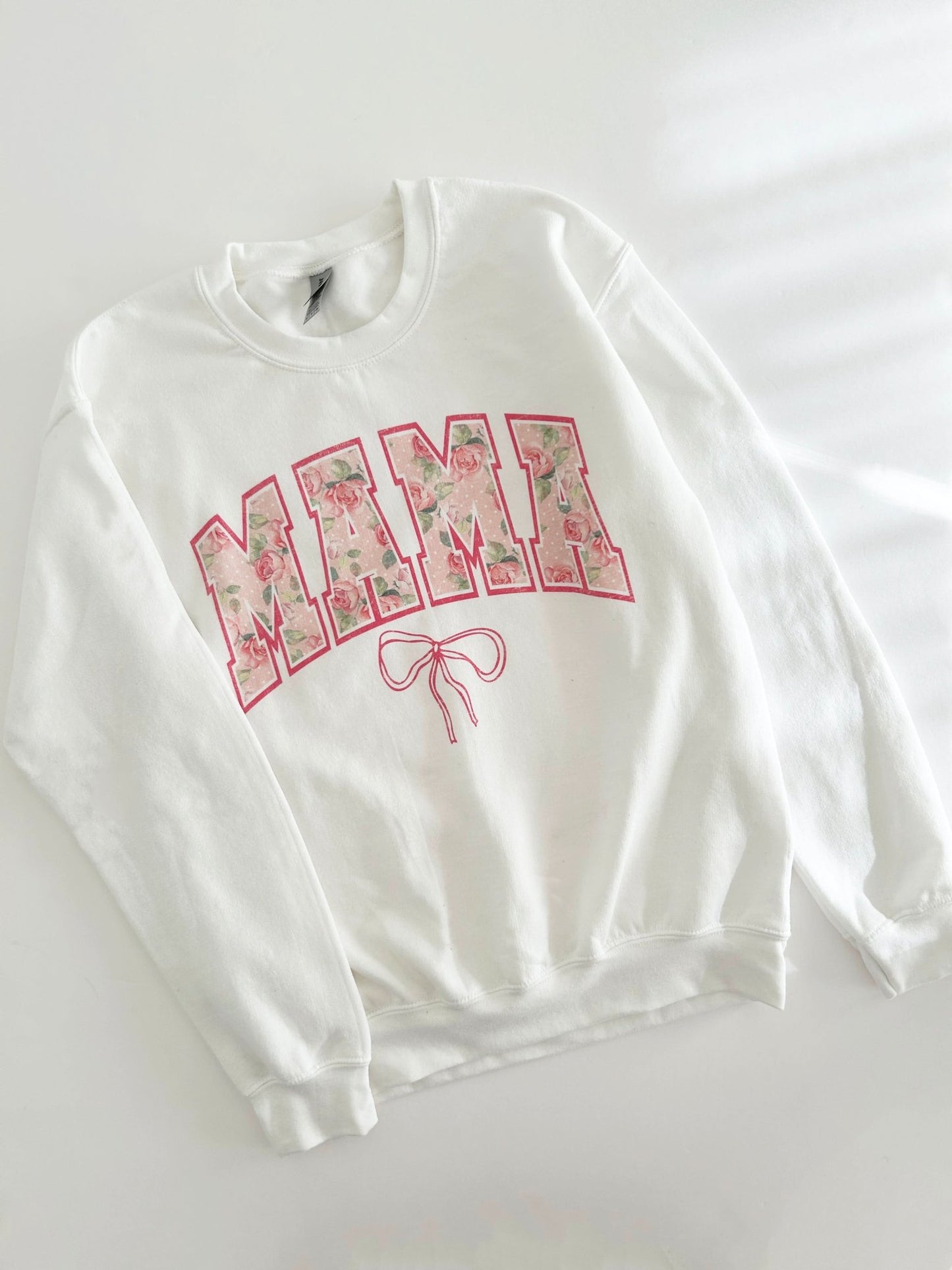 Women's Rose MAMA Bow Graphic Sweatshirt - 3 Colors kids outfit