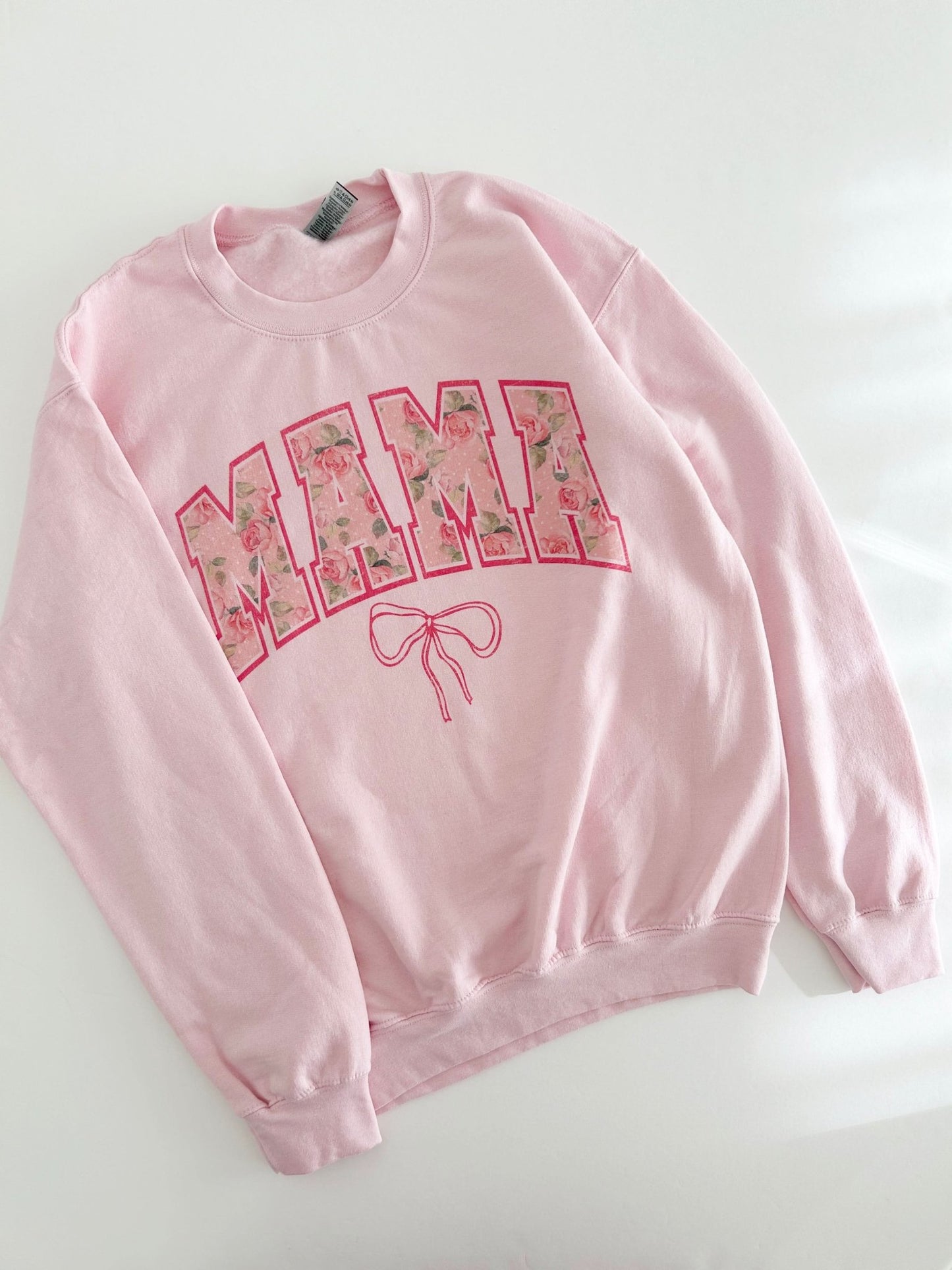 Women's Rose MAMA Bow Graphic Sweatshirt - 3 Colors kids outfit