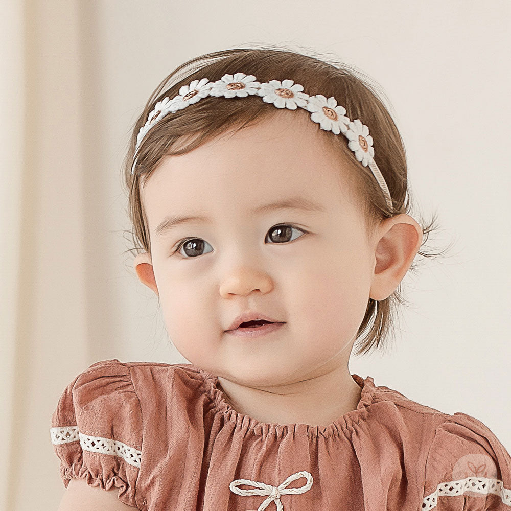 Baby Daisy Lace Headband (3-18m) - AT NOON STORE