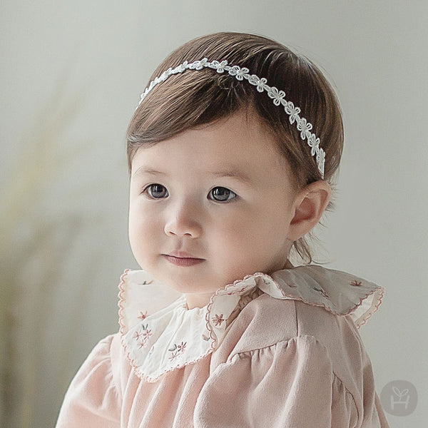 Baby Pearl Flower Lace Headband (3-18m) - AT NOON STORE