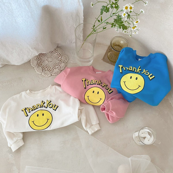 Toddler Thank You Sweatshirt (2-5y) - 3 Colors - AT NOON STORE
