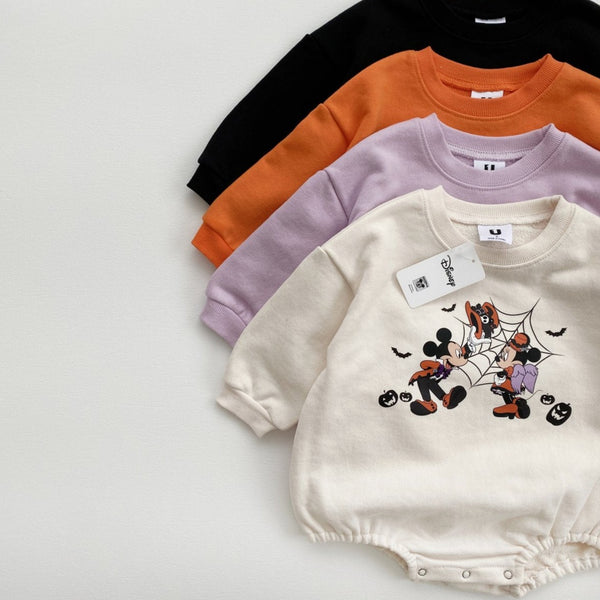 Baby Halloween Mickey Sweatshirt Romper (6-24m) - 4 Colors - AT NOON STORE