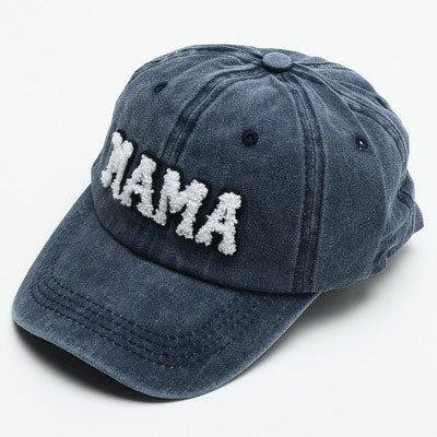 MAMA Chenille Patch Cap - Washed Denim