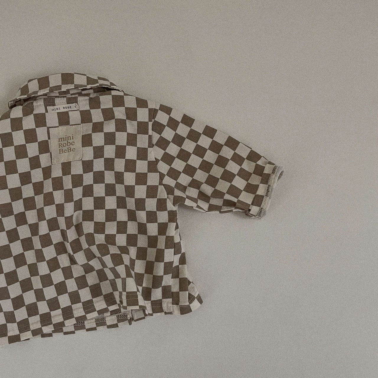 Toddler Checkered Shirt (3-36m) - Check Beige - AT NOON STORE