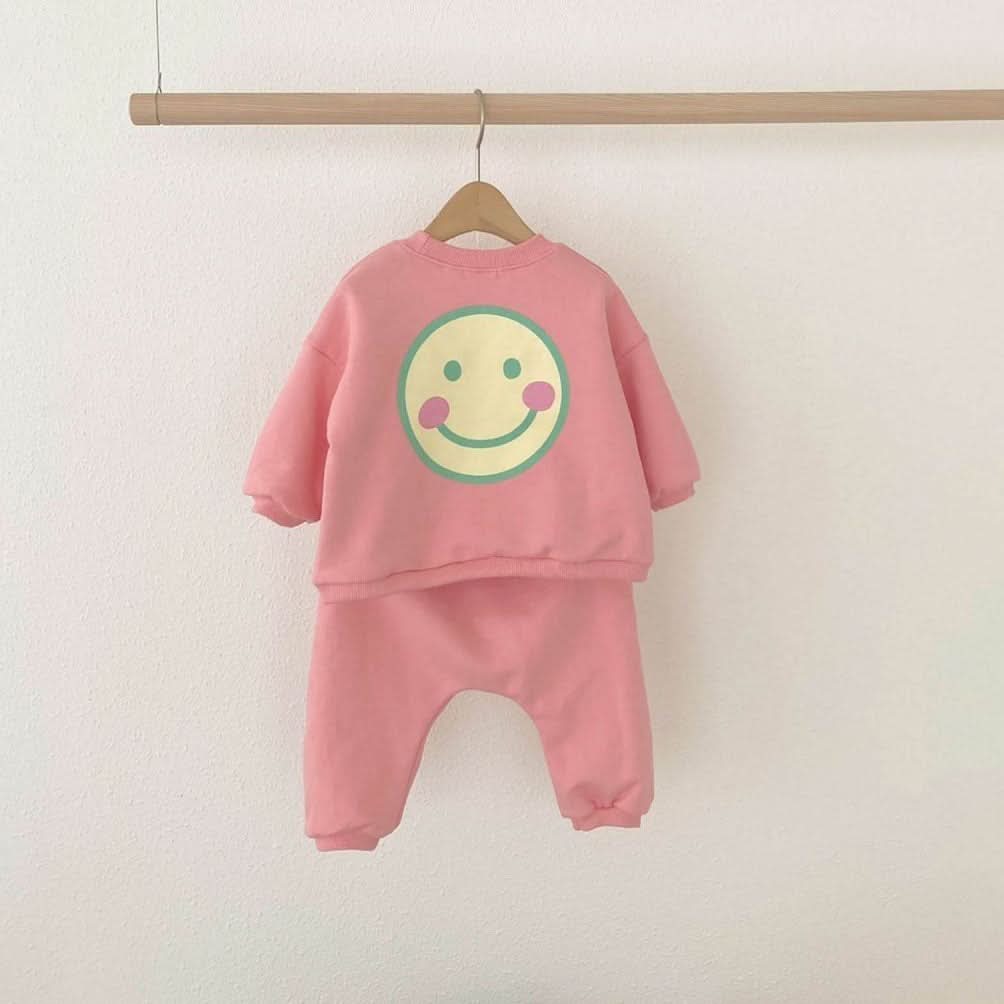 Baby Nice Day Printed Sweatshirt and Jogger Pants Set (4m-5y) - Pink - AT NOON STORE
