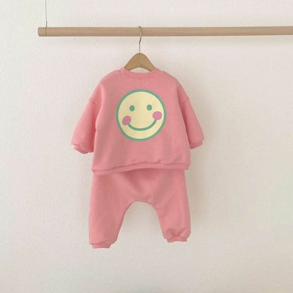 Baby Nice Day Printed Sweatshirt and Jogger Pants Set (4m-5y) - Pink - AT NOON STORE