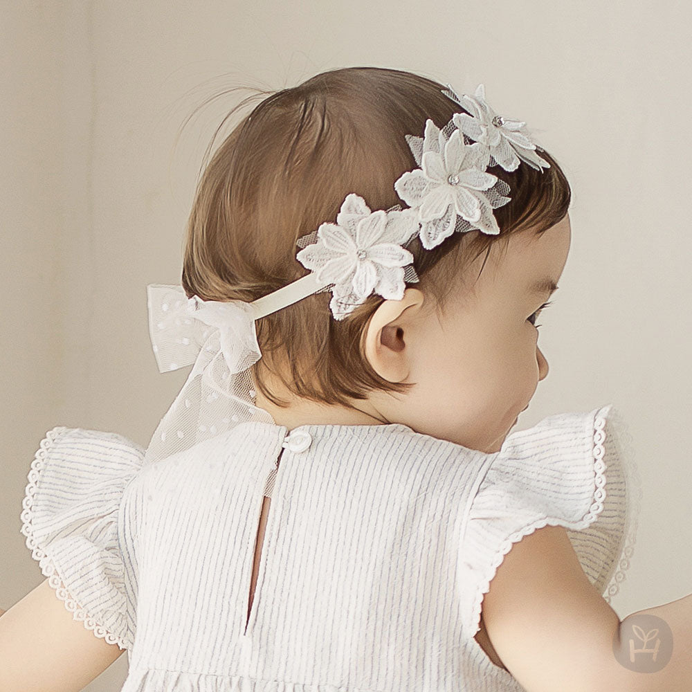 Baby Crystal Flower Lace Headband (3-18m) - AT NOON STORE