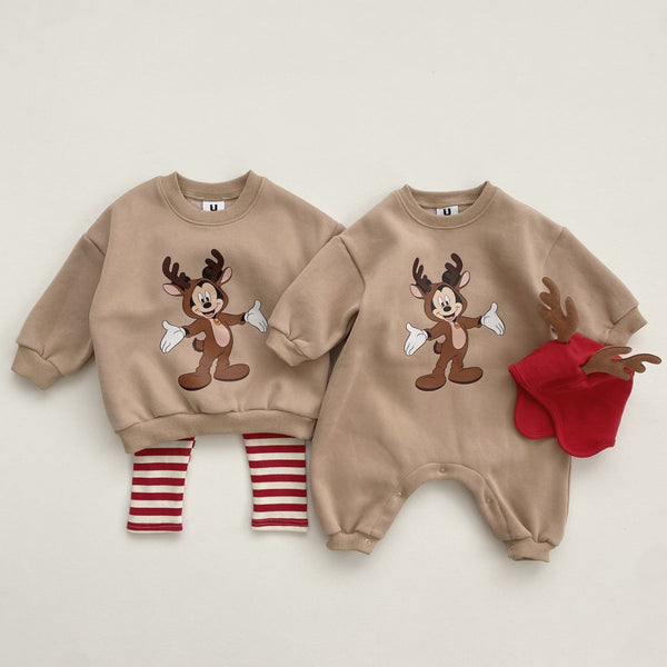 Baby Holiday Mickey/Minnie Jumpsuit (0-12m) - 4 Colors