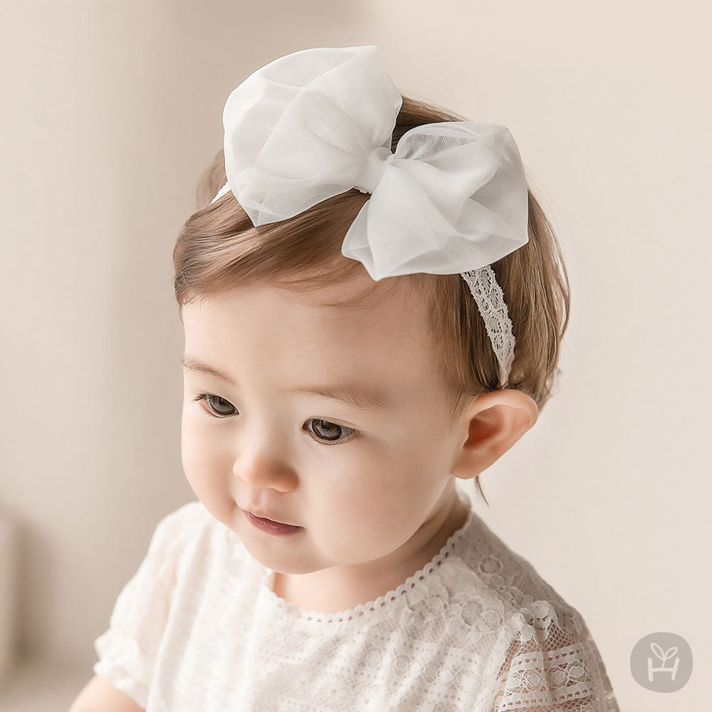 Baby Organza Bow Headband (3-18m) - AT NOON STORE