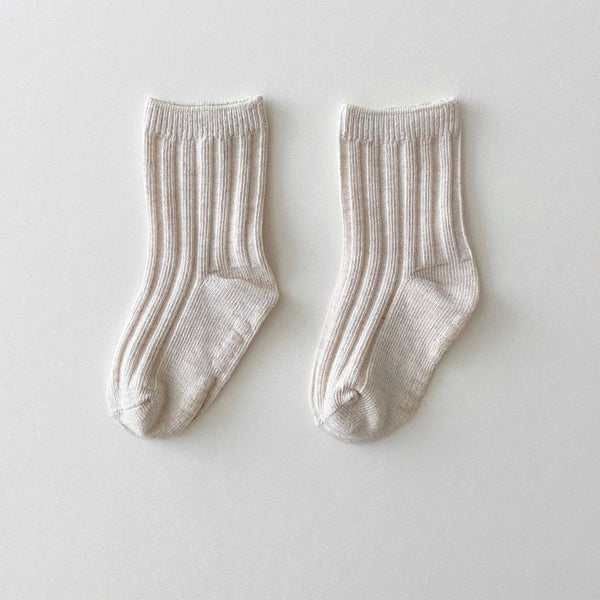 Toddler Ribbed Tights and Non-Slip Socks Set (1-5y) - 2 Colors