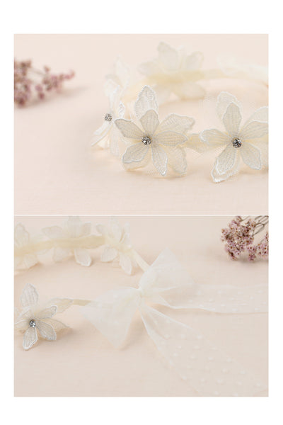 Baby Crystal Flower Lace Headband (3-18m)