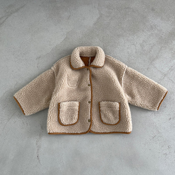 Kids Faux Suede Shearling Reversible Jacket (1-5y) - AT NOON STORE
