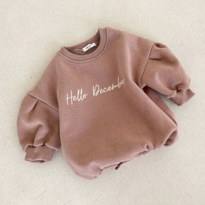 Baby Hello December Sweatshirt Romper (2-18m) - 2 Colors - AT NOON STORE