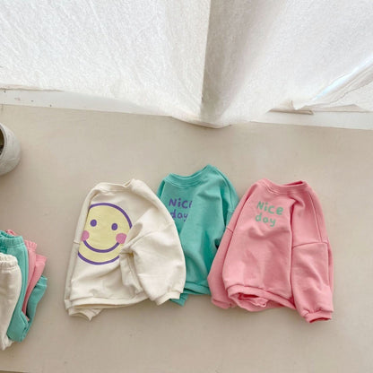 Baby Nice Day Printed Sweatshirt and Jogger Pants Set (4m-5y) - Pink - AT NOON STORE