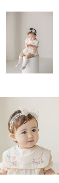 Baby Lace Bow Headband (3-18m) - AT NOON STORE