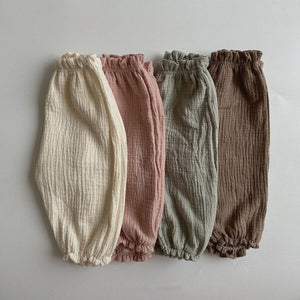 Baby Toddler Gauze Cotton Jogger Pants (0-5y) - 3 Colors