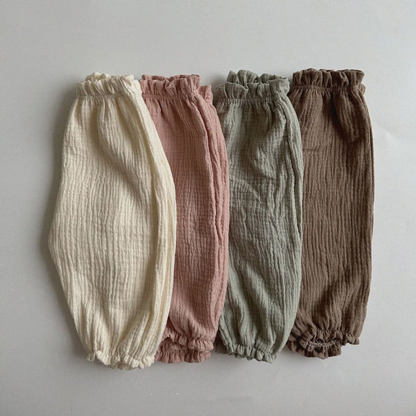 Baby Toddler Gauze Cotton Jogger Pants (0-5y) - 3 Colors