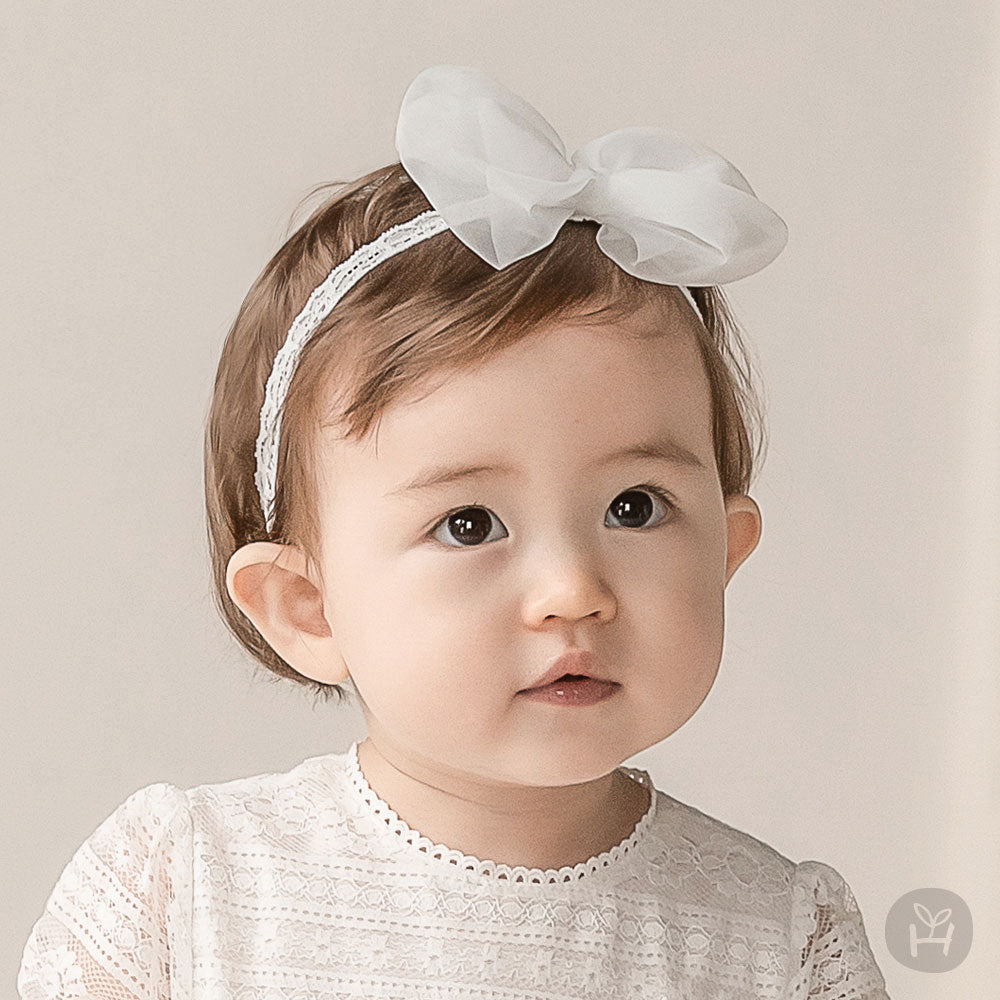 Baby Organza Bow Headband (3-18m) - AT NOON STORE