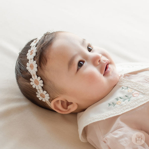 Baby Daisy Lace Headband (3-18m) - AT NOON STORE