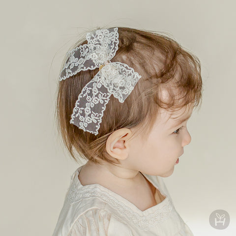 Baby Lace Bow Hair Clip - AT NOON STORE