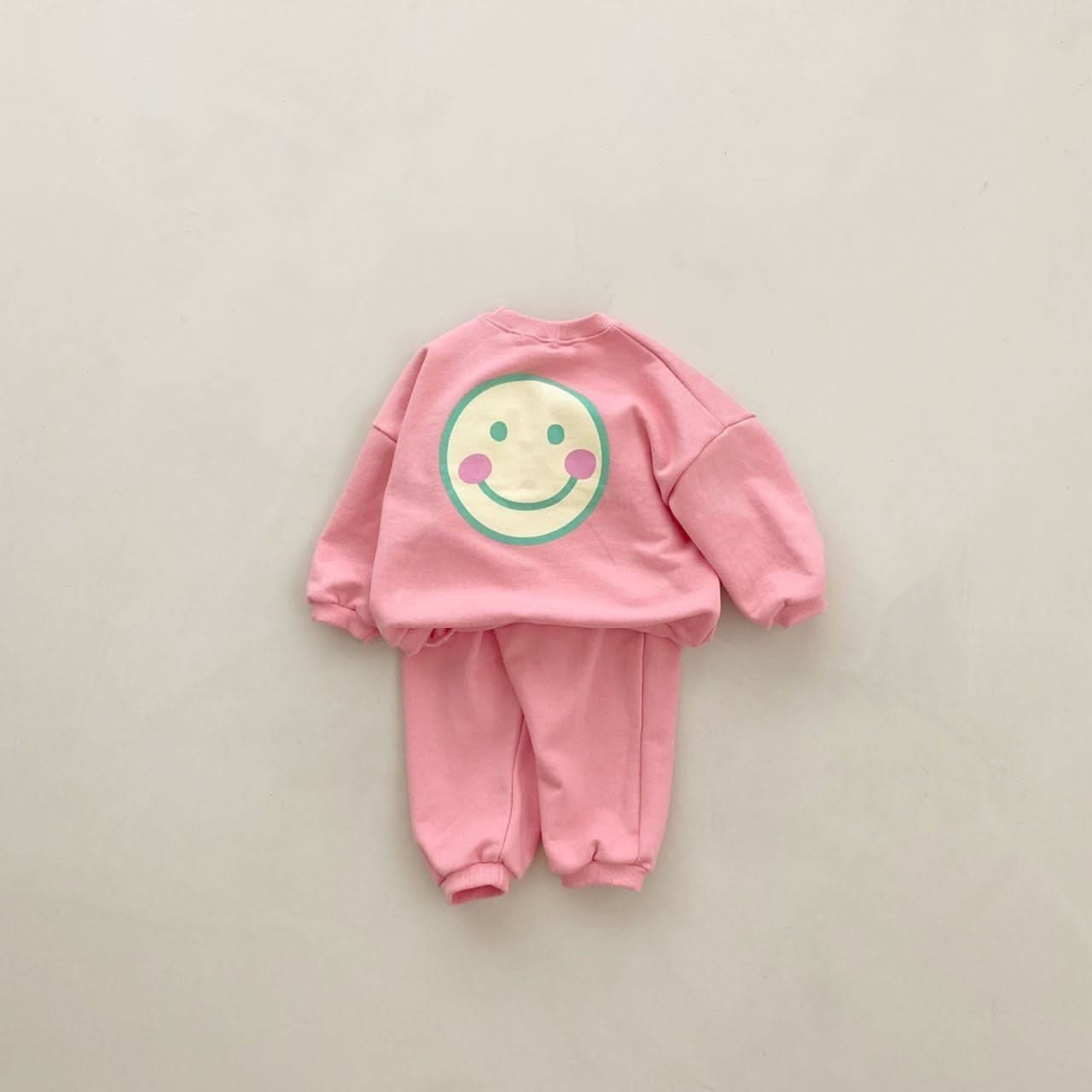 Baby Nice Day Printed Sweatshirt and Jogger Pants Set (4m-5y) - Pink - AT NOON STORE