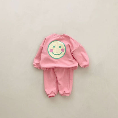 Baby Nice Day Printed Sweatshirt and Jogger Pants Set (4m-5y) - Pink - AT NOON STORE