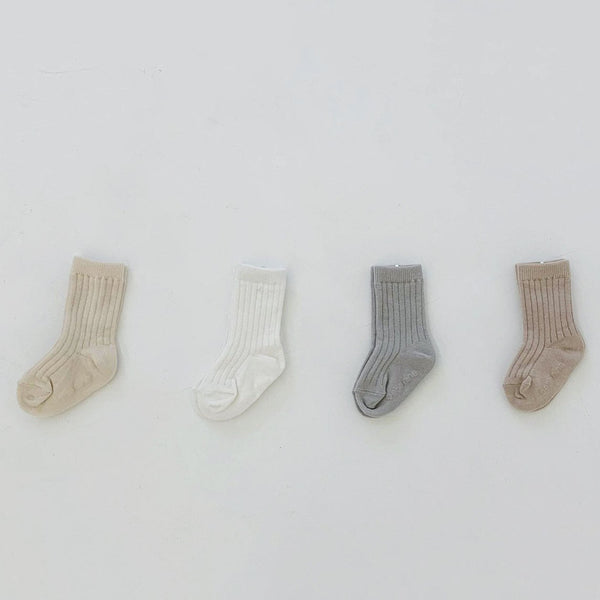 Baby 4pk Knee Socks (3-24m) - AT NOON STORE