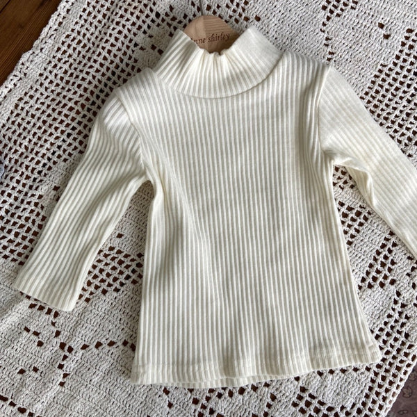 Baby Ann Ribbed Mock Neck Top (6-18m)