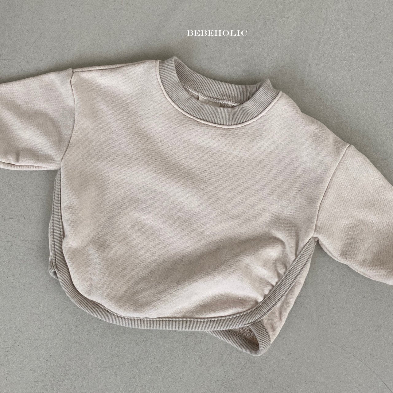 Baby BH Contrast Trim Sweatshirt (3-18m) - Cream