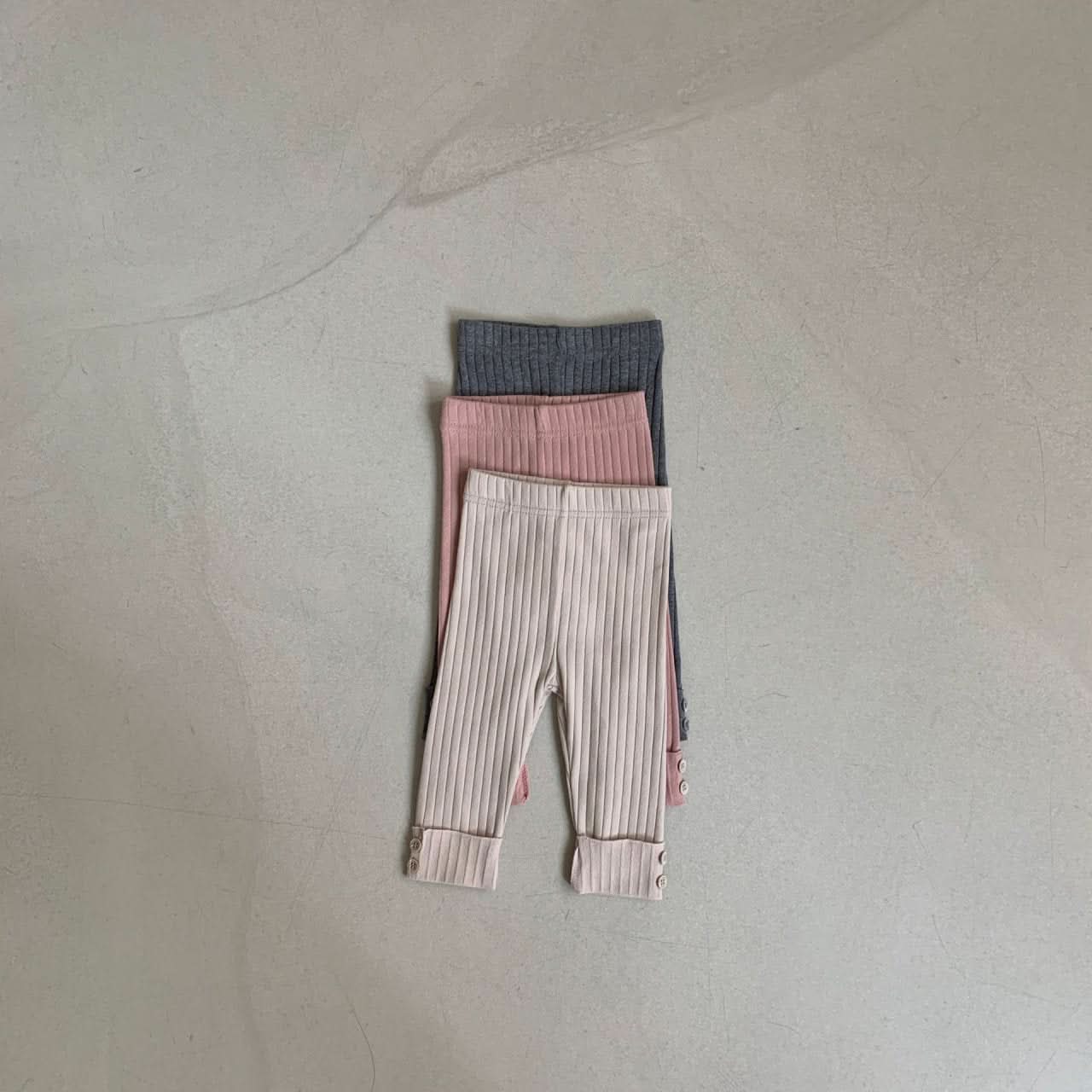 Baby BH Foldover-Cuff Ribbed Leggings (3-18m) - 3 Colors - AT NOON STORE