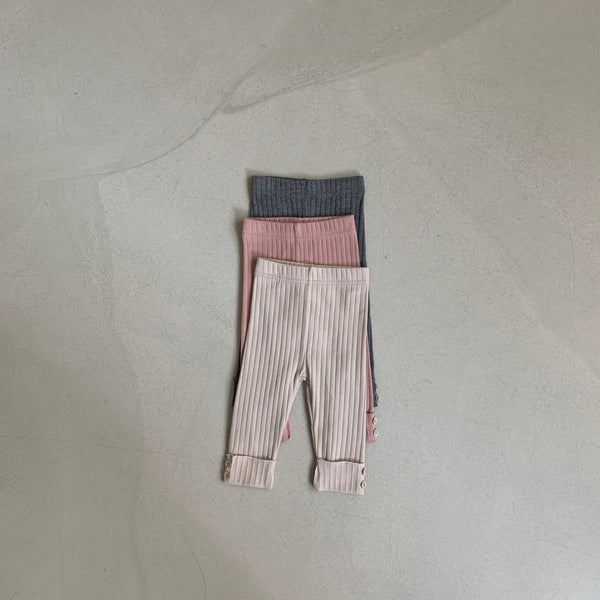 Baby BH Foldover-Cuff Ribbed Leggings (3-18m) - 3 Colors - AT NOON STORE