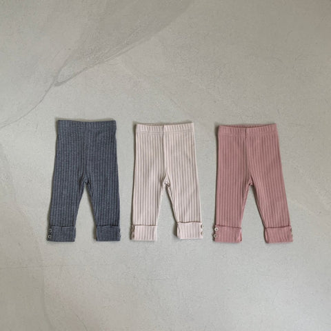Baby BH Foldover-Cuff Ribbed Leggings (3-18m) - 3 Colors - AT NOON STORE