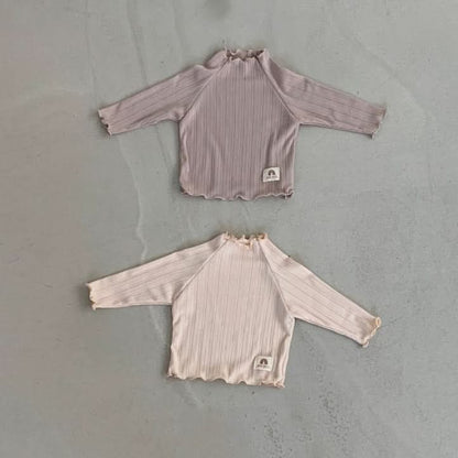 Baby BH Lettuce Trim Ribbed Long Sleeve Tee (3-18m) - 2 Colors - AT NOON STORE
