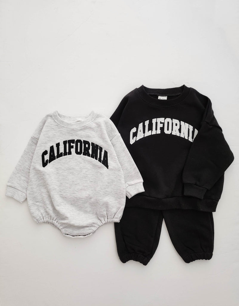 Kids California Sweatshirt Set Jogger | AT & Heather NOON Pants (1-5yrs) STORE - Gray